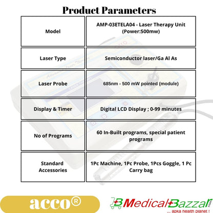 acco Advance Laser Therapy Unit (Power:500mw)