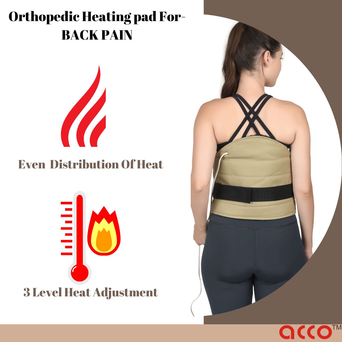 acco Orthopedic Electric heating Belt for Back Pain- Medical