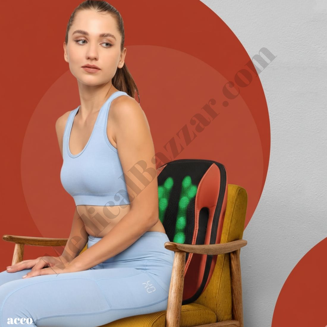 Back Massager 12 Deep Kneading Rollers