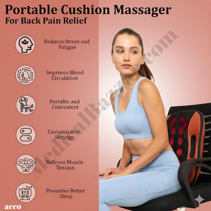 Back Massager 12 Deep Kneading Rollers