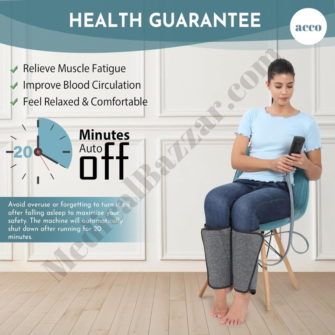 Air Pressure Leg & Calf Massager with Heat