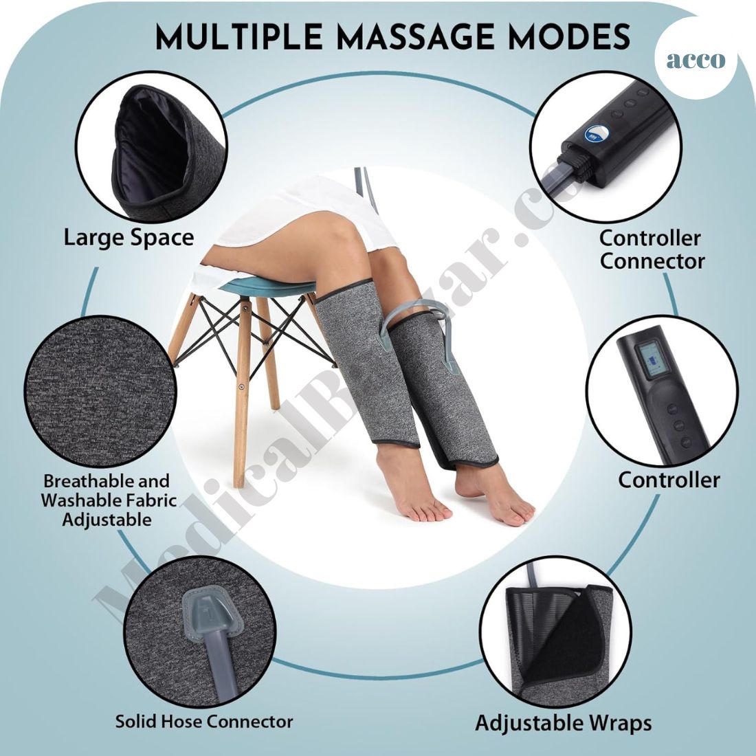 Air Pressure Leg & Calf Massager with Heat