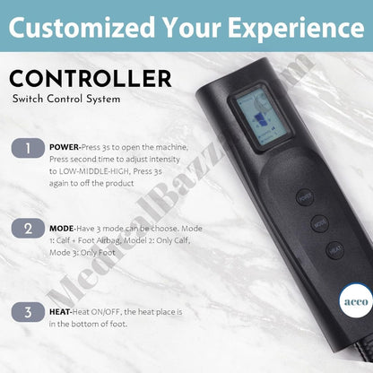 Air Pressure Leg & Calf Massager with Heat