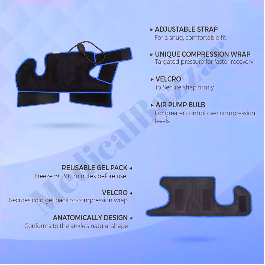 Ankle Cold Compression Wrap (Manual)