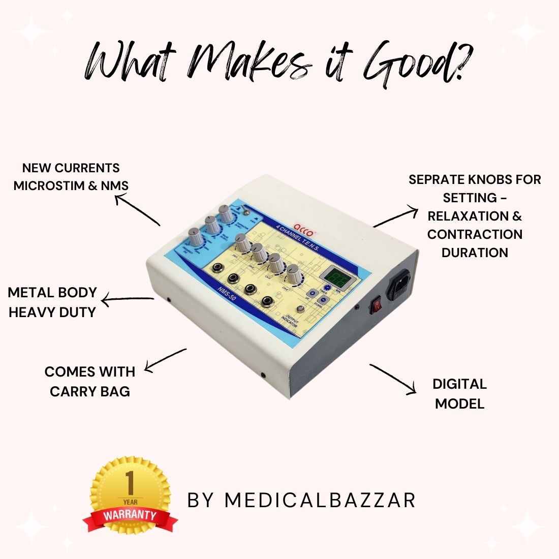 acco 4ch Tens Machine (with Microstim & NMS Current)