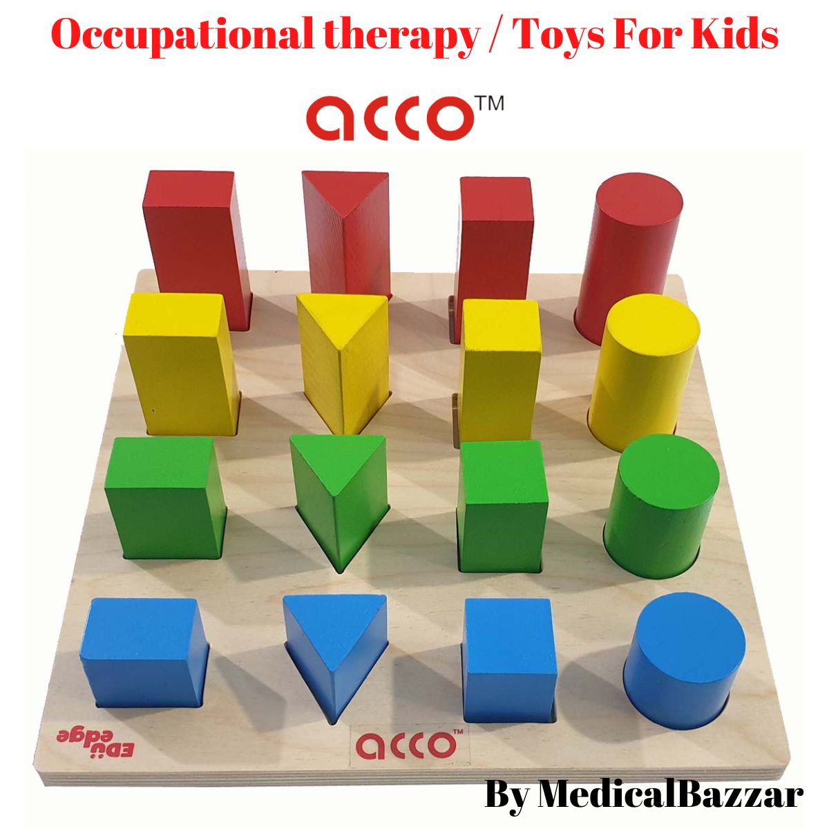 acco Multi Shape Peg Board Toys for Kids (20 Pegs)