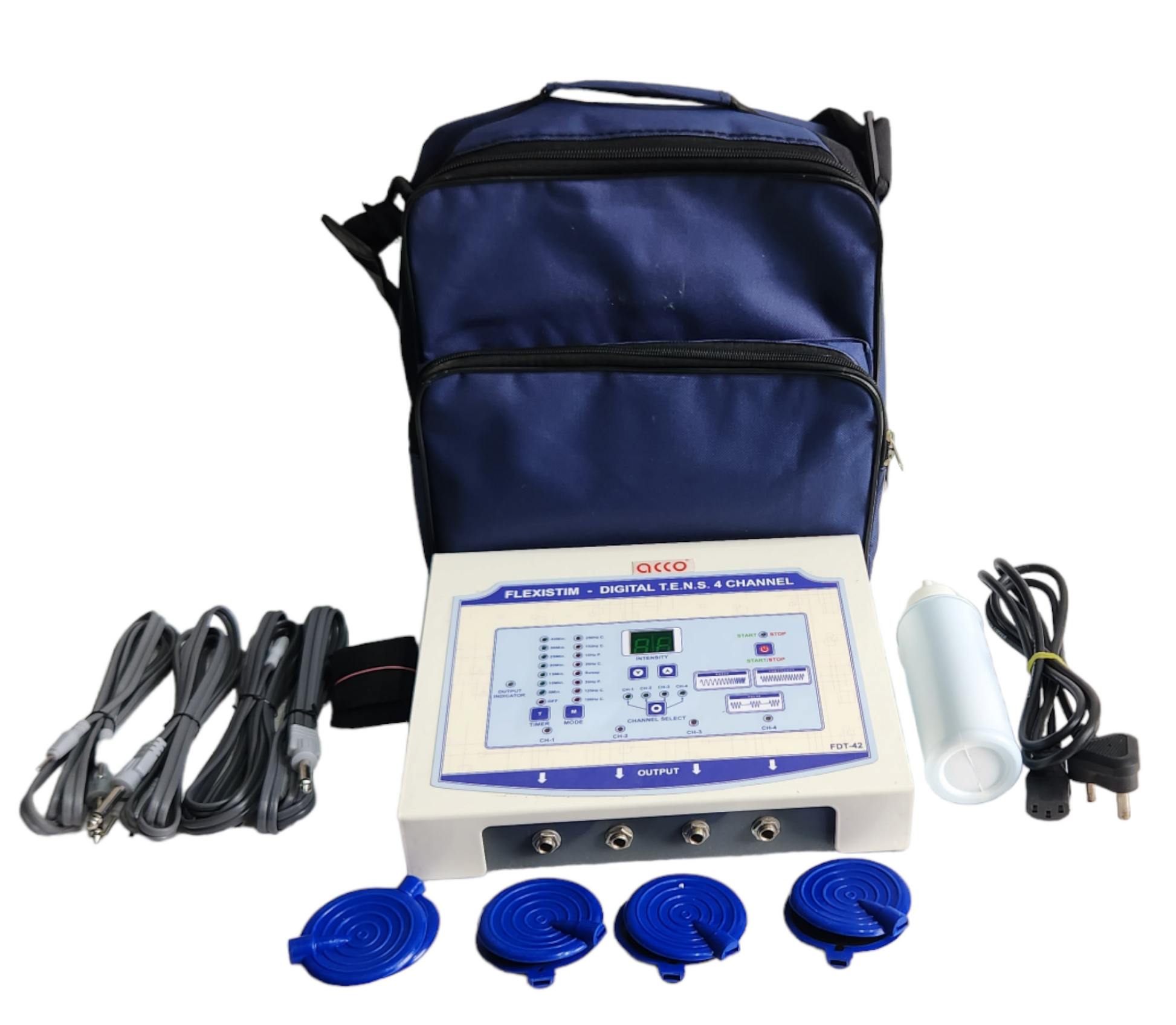 ACCO 4 Channel Tens Muscle Stimulator Machine for Pain Relief