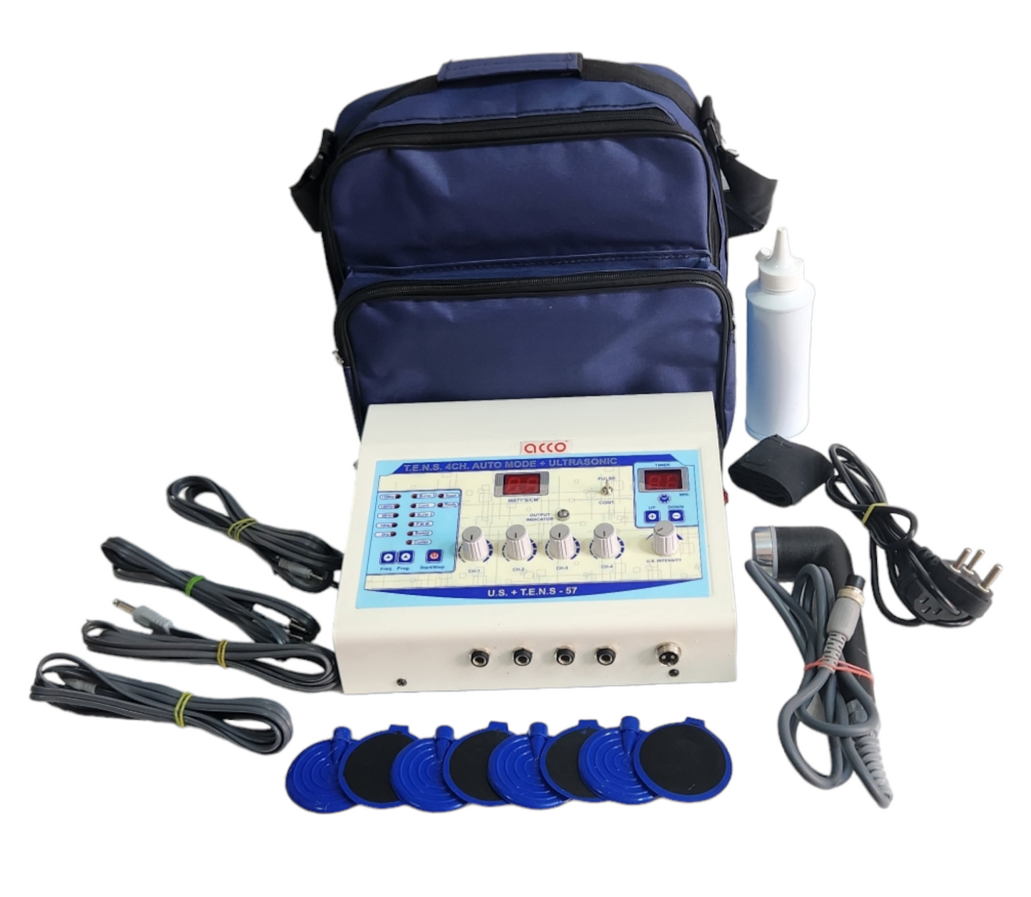 acco Tens 4 Ch + Ultrasonic 1Mhz Physiotherapy Combo