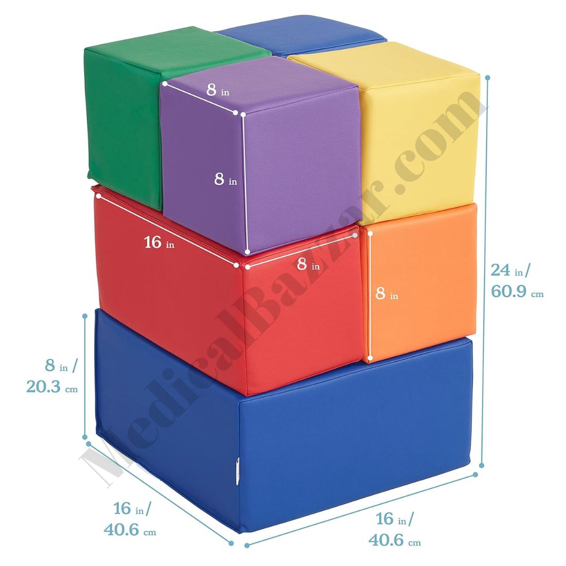 acco Soft play Foam Block (Set of 7 Pcs)