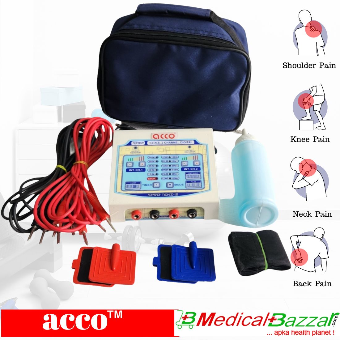 acco Digital Tens Machine 2 Ch (with Timer & Auto Mode)