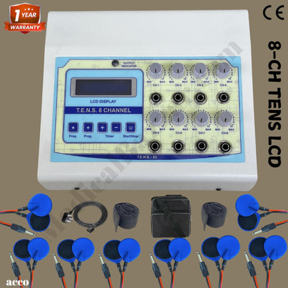 acco 8 Channel Tens Machine LCD Model