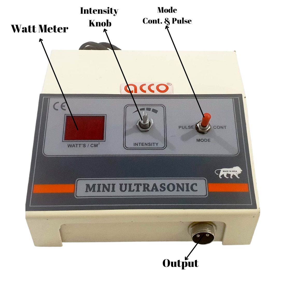 acco Mini Ultrasound Therapy Machine (1MHz) Metal Body