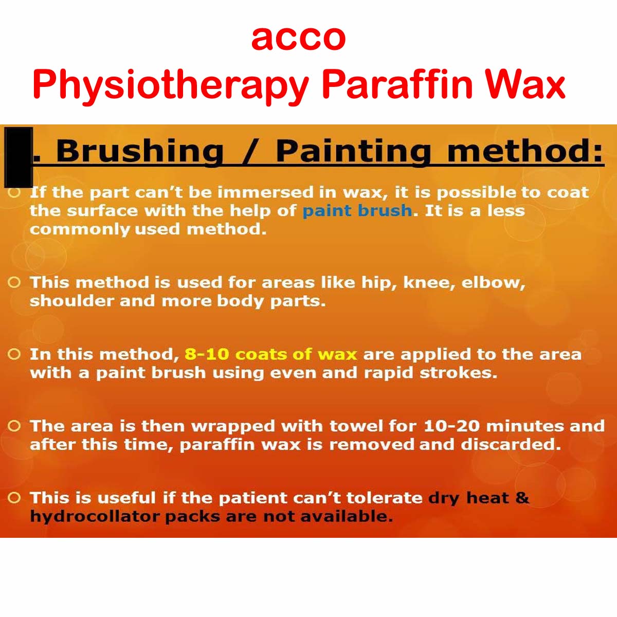 Acco Physio Wax - Paraffin Wax