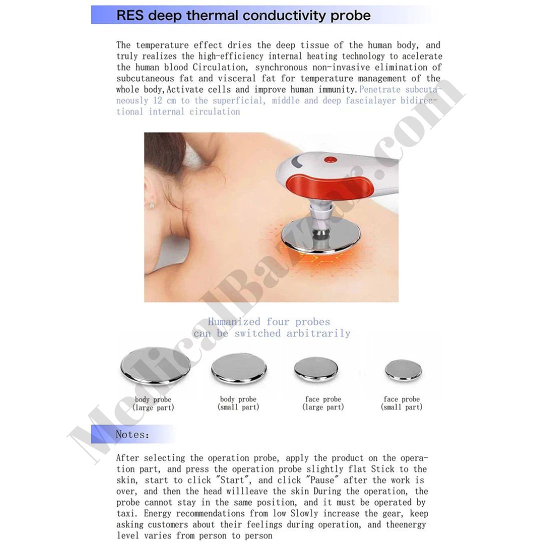 acco Tecar-S Tecar Therapy Machine with RET CET with JMD 448KHz