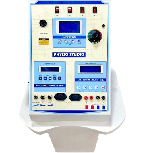 acco 7 in 1 COMBO (IFT+MS+TENS+Rus+US 1& 3Mhz) + Laser Therapy with Deep Heat Therapy Unit
