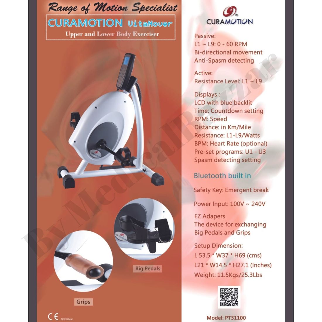 CURAMOTION VitaMover – Active and Passive Exerciser for Upper N Lower Body