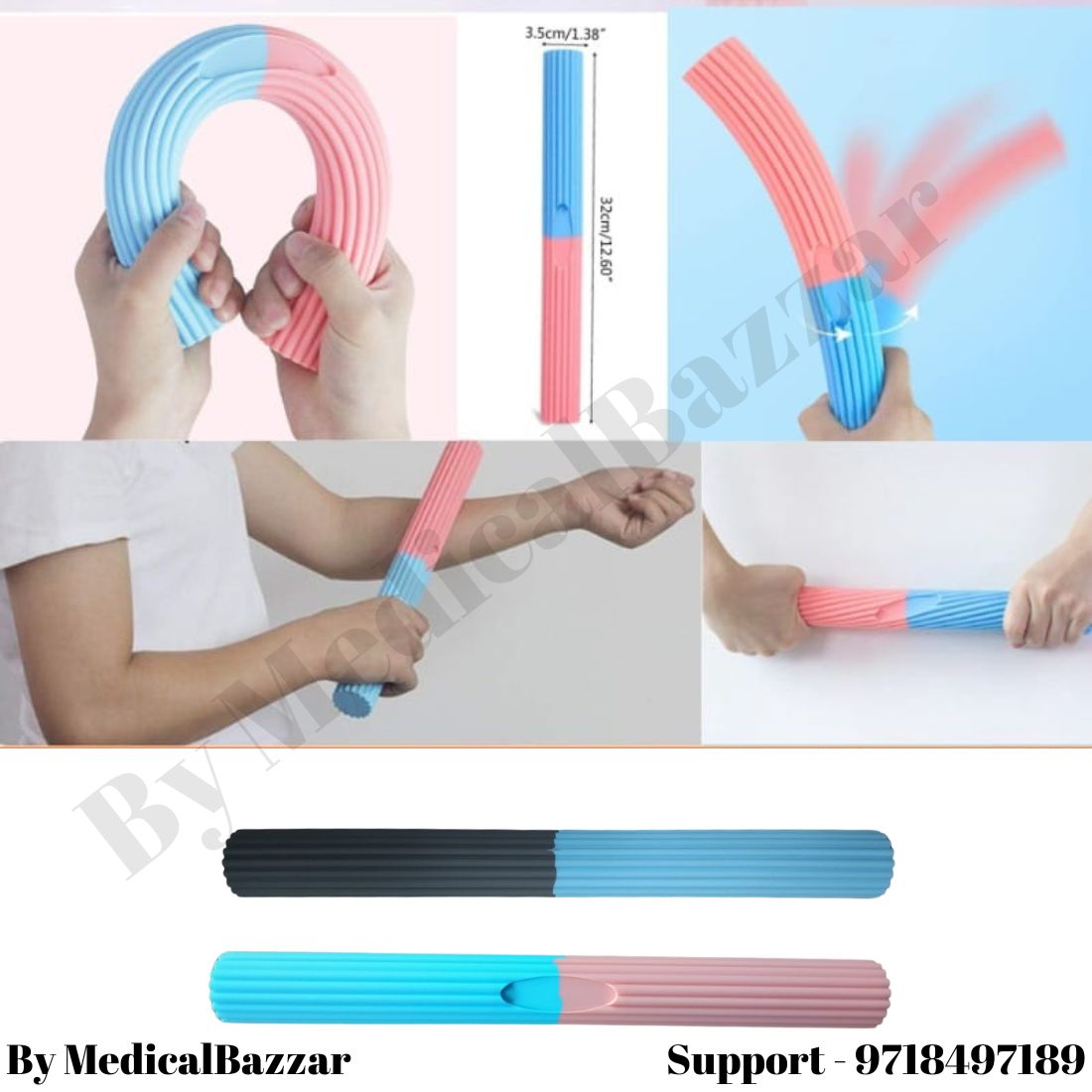 Resistance Flexbar for Hand, Wrist, Elbow Exercise