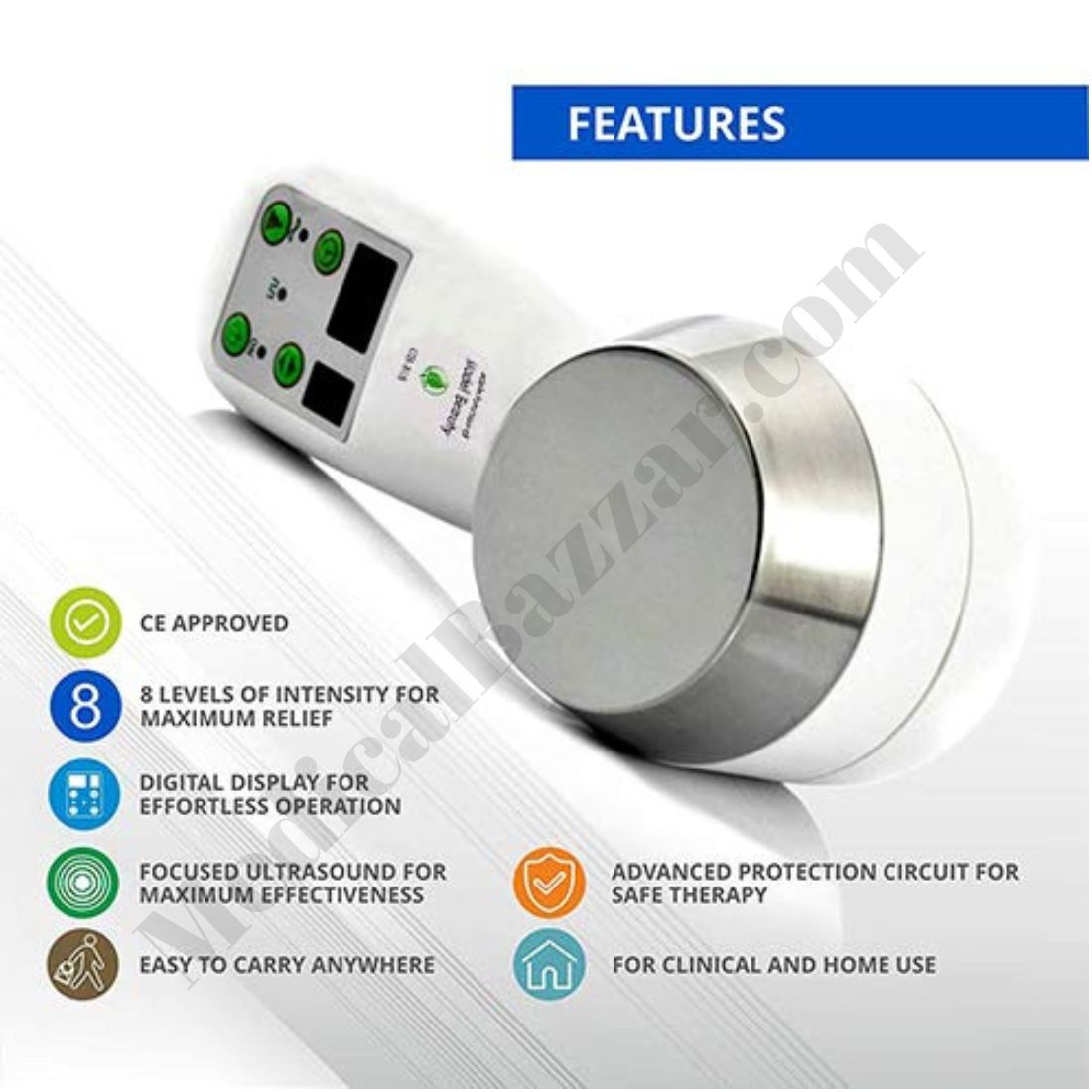 Handheld Ultrasound Therapy Machine 1Mhz GB-818