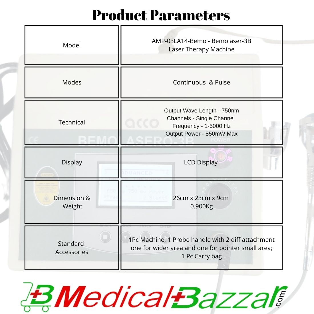 acco Bemolaser-3B Laser Therapy Machine