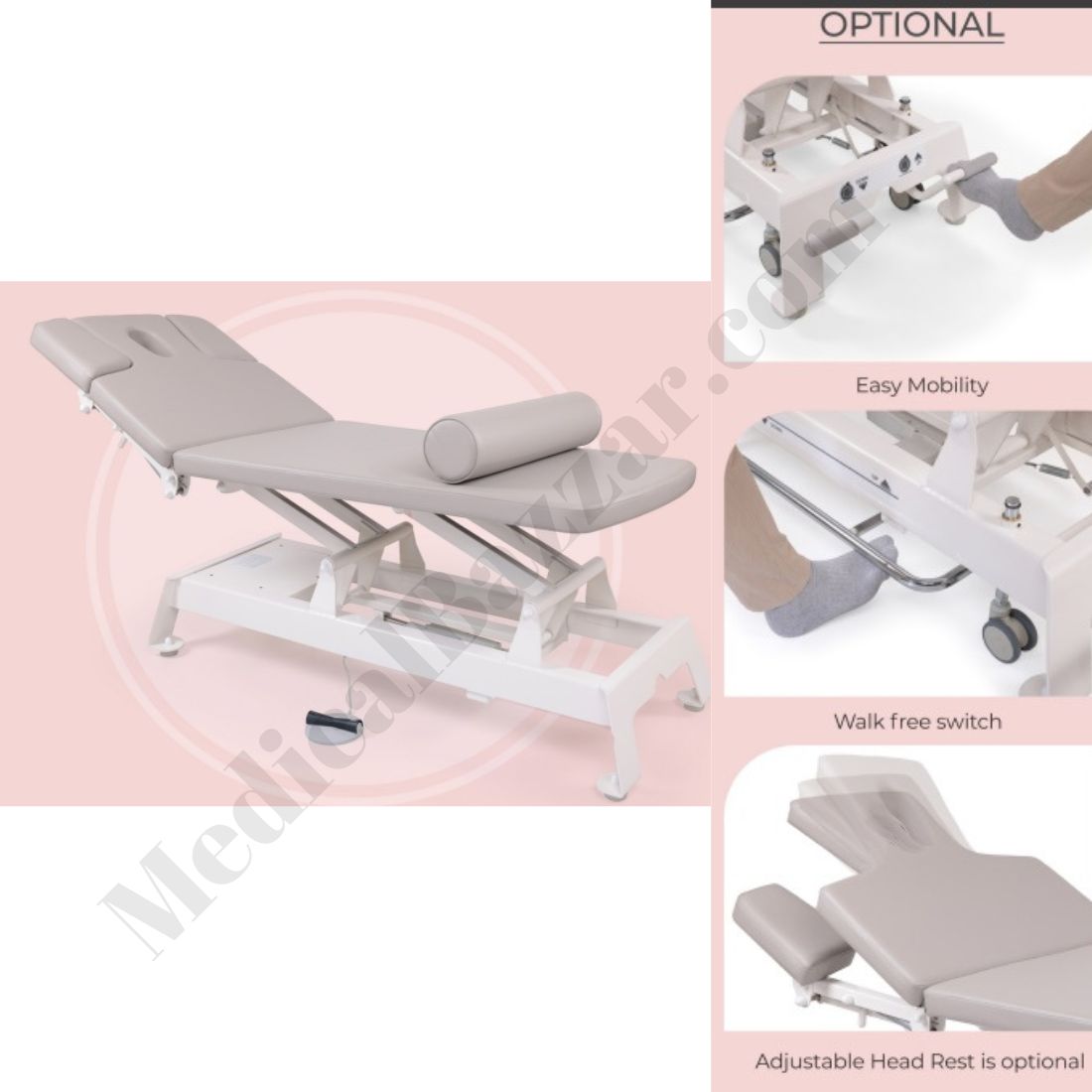 acco 4 Section Physiotherapy Treatment Couch