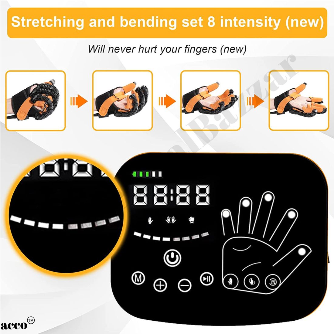 acco Robotic Hand Rehabilitation Gloves MB12 For hand Stroke and Paralysis