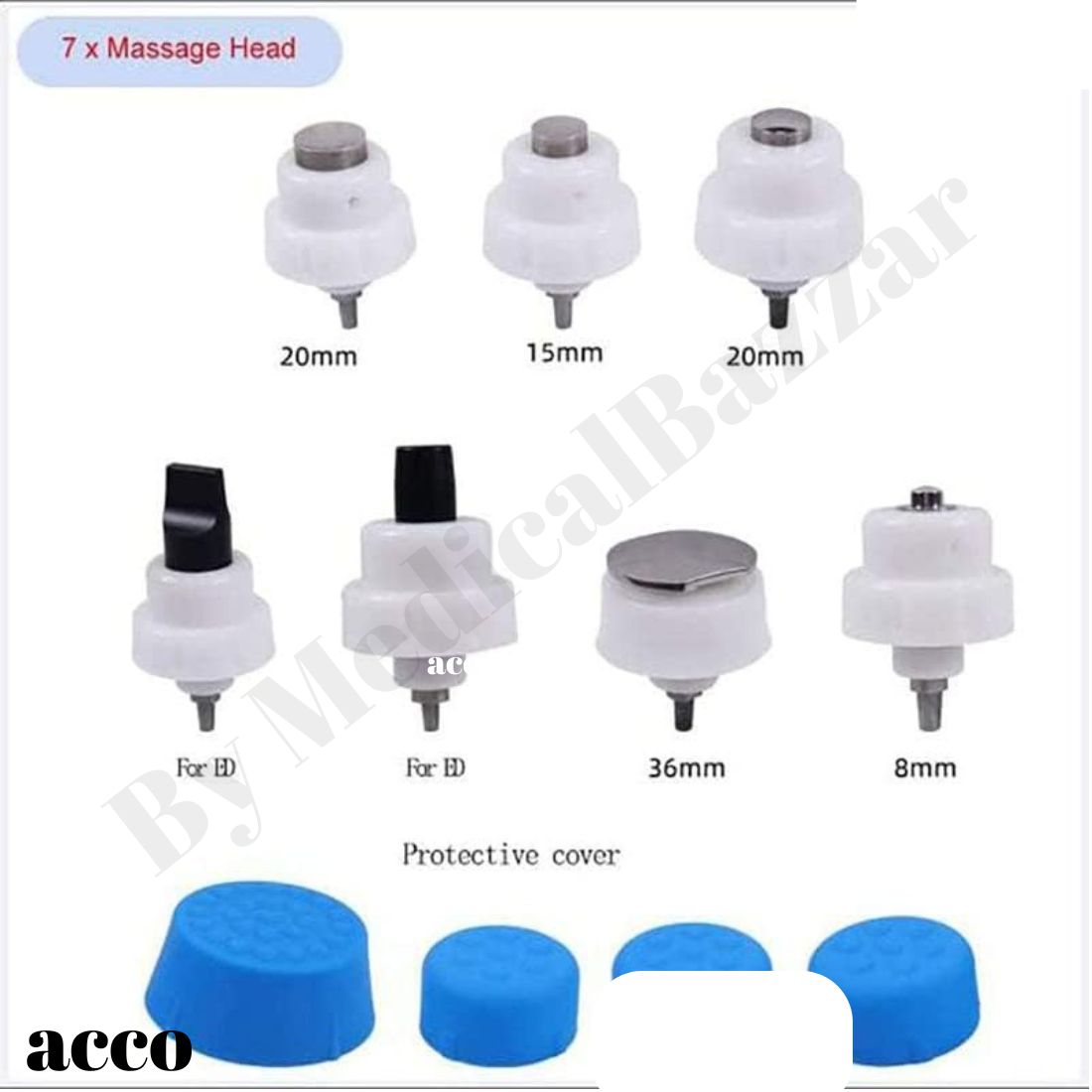 acco Portable Shockwave Therapy Machine with 7 Heads