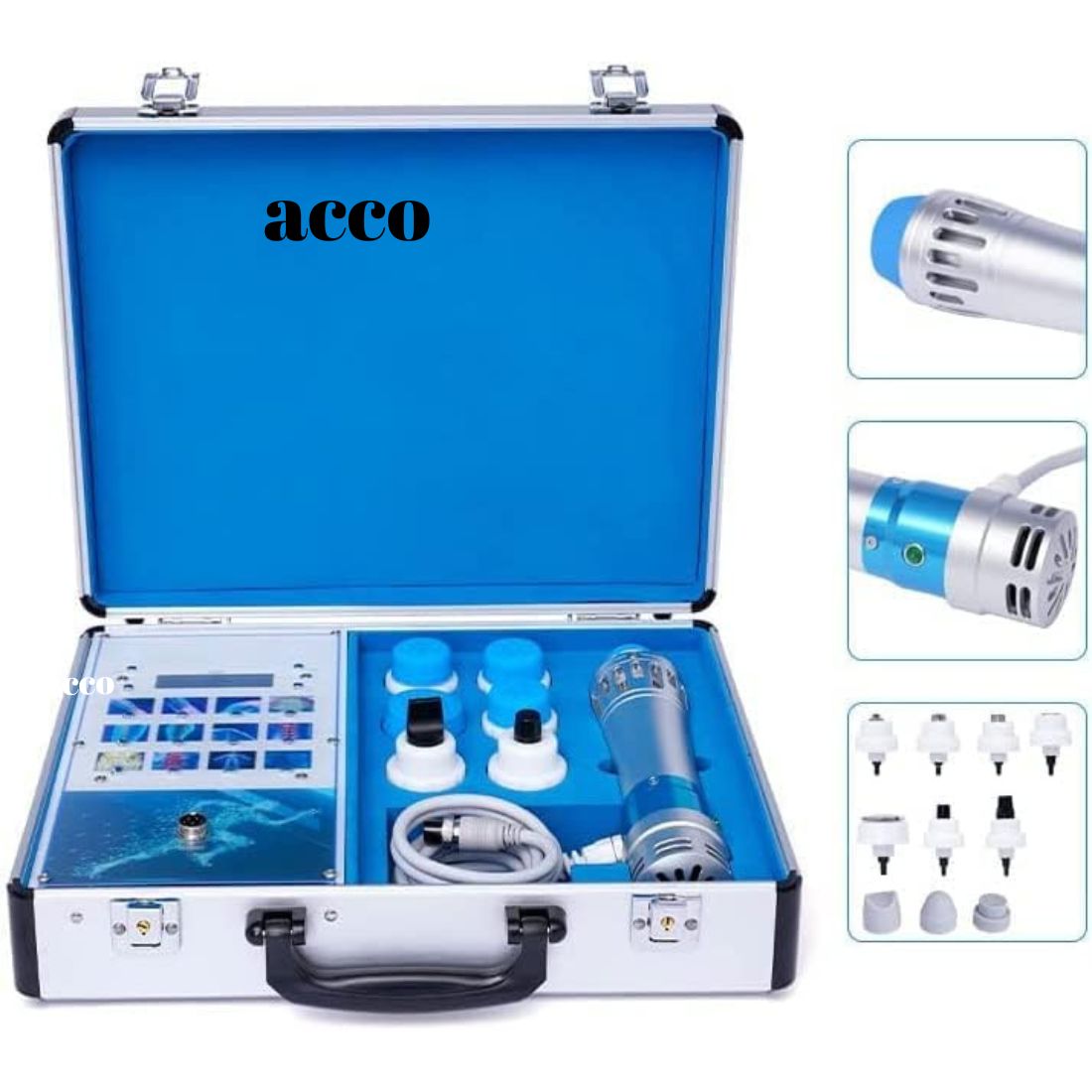 acco Portable Shockwave Therapy Machine with 7 Heads